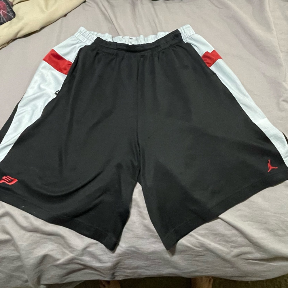 Jordan Black and Red Athletic Shorts